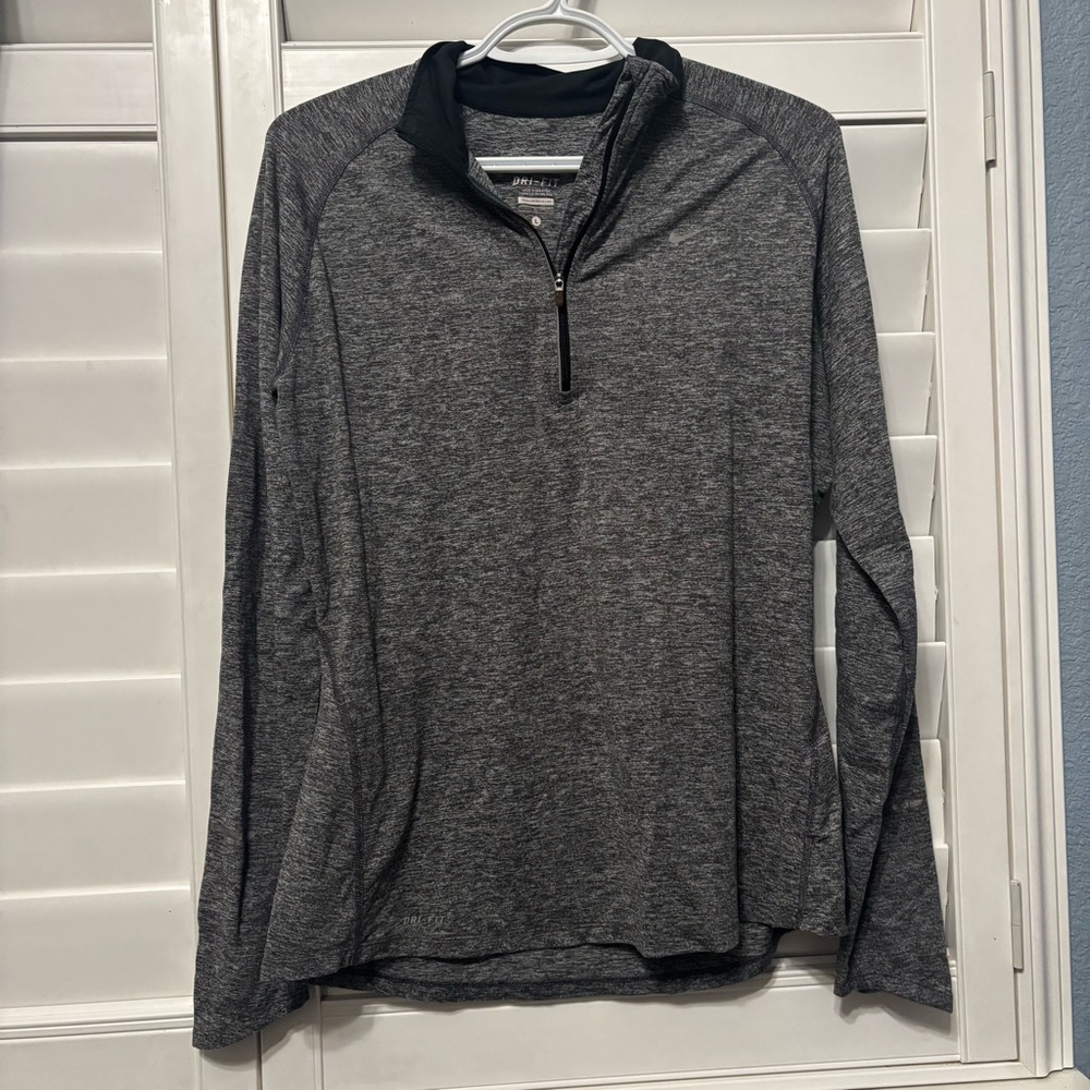Nike Dri-FIT Black and Gray Pullover